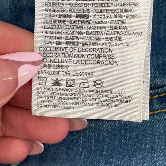 Levi’s Girl’s Medium Wash Pull-On Straight Leg Denim Jean Pants Size 7 - Picture 13 of 15